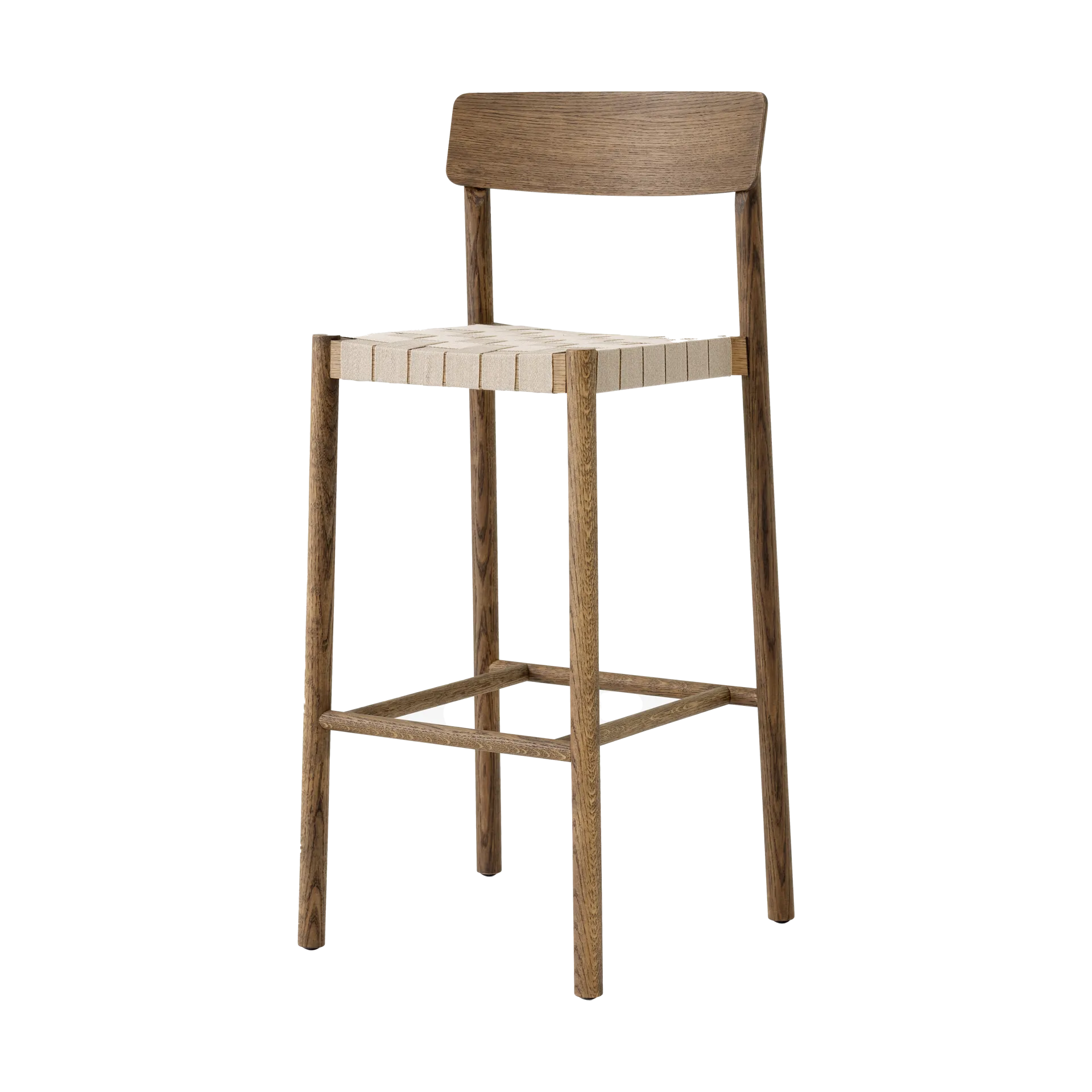 Betty TK15 Bar Chair stołek barowy 75 cm, Dąb wędzony-len w kolorze naturalnym &Tradition