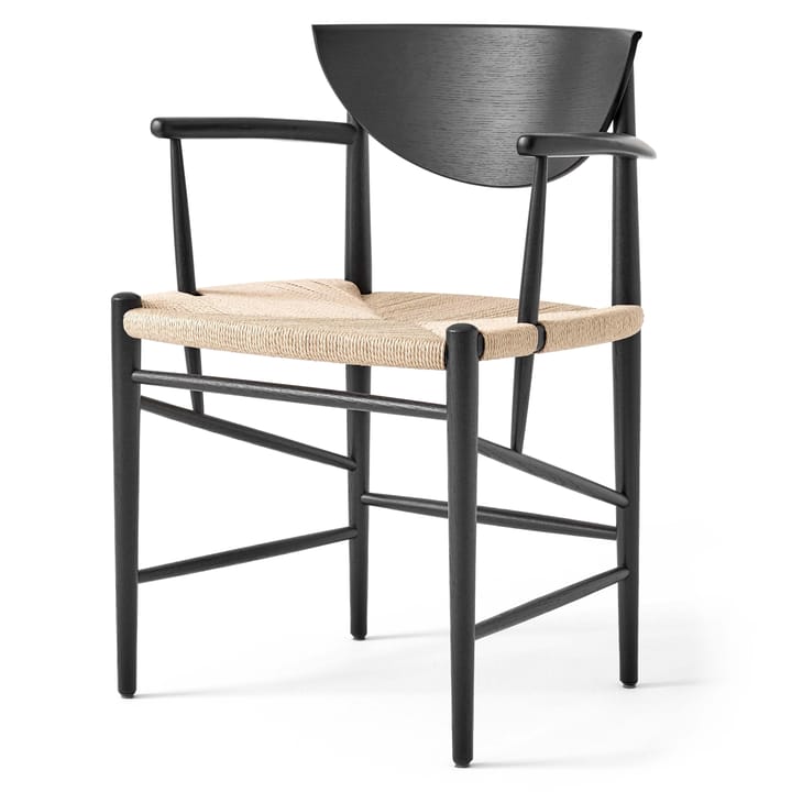 Drawn krzesło HM4 podłokietnik - Czarny dąb - &Tradition