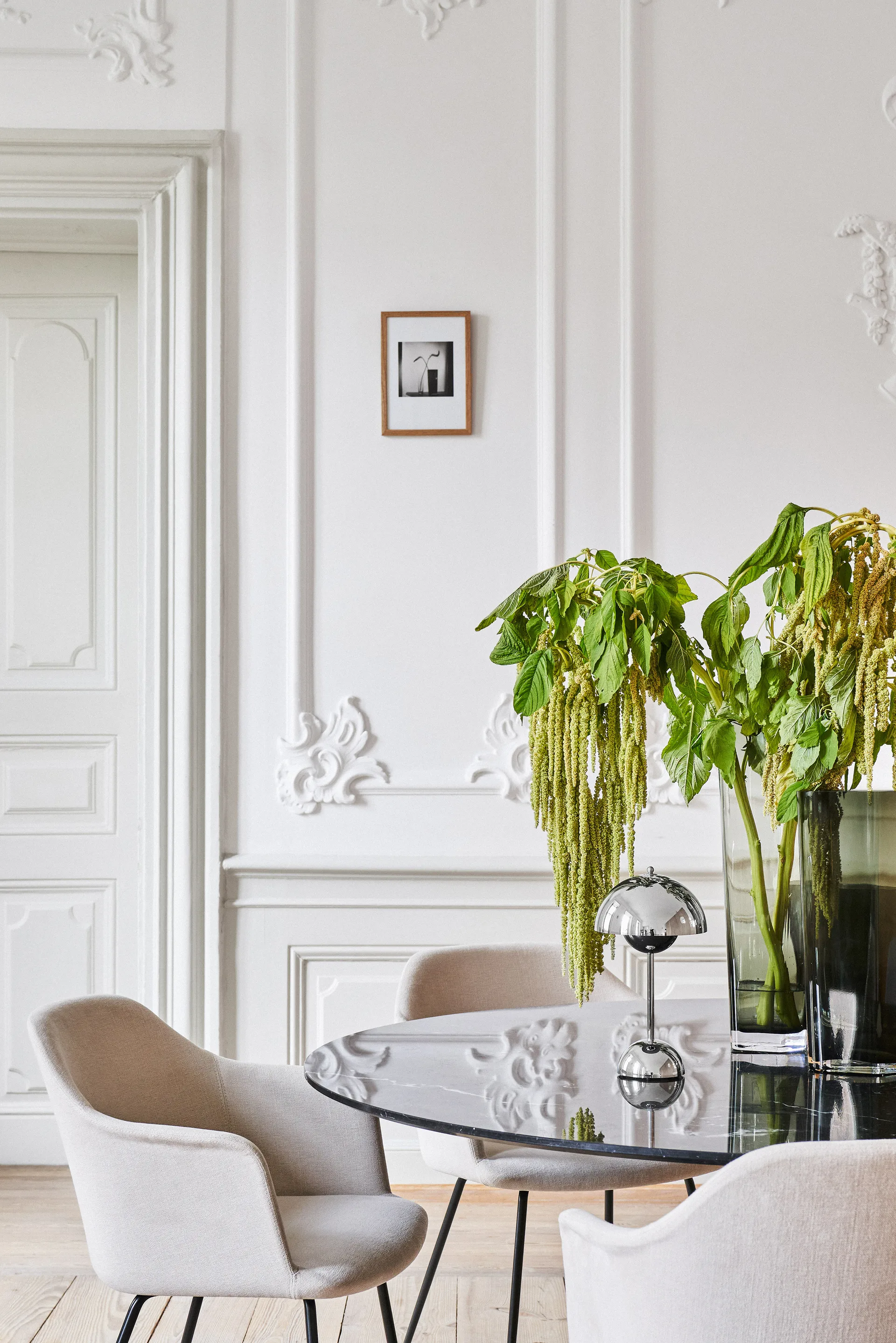 Flowerpot bezprzewodowa lampa stołowa VP9, Chrome &Tradition