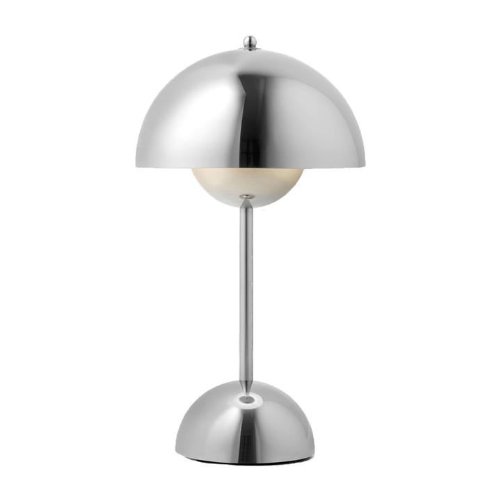 Flowerpot bezprzewodowa lampa stołowa VP9, Chrome &Tradition