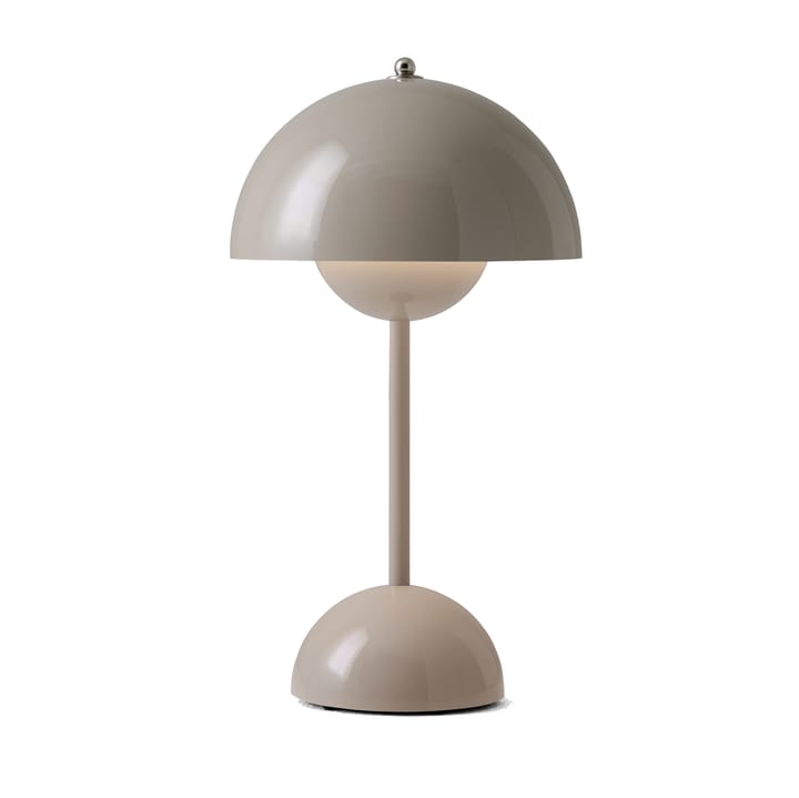 Flowerpot bezprzewodowa lampa stołowa VP9, Szaro-beżowa &Tradition