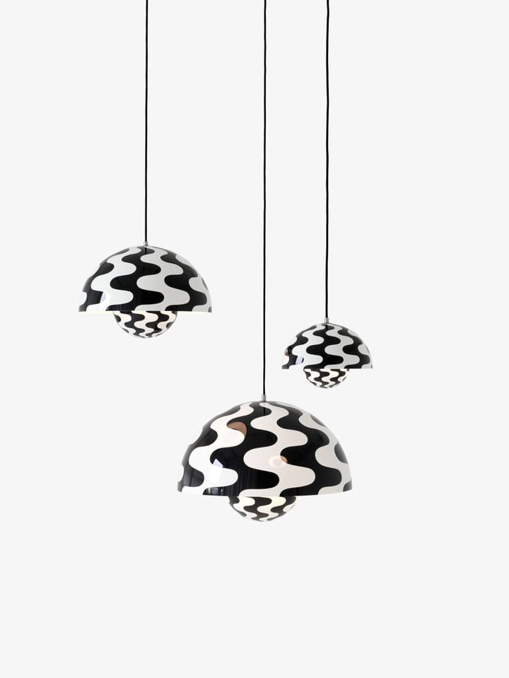 Flowerpot VP1 wisząca lampa, Black-white pattern (czarnobiała) &Tradition