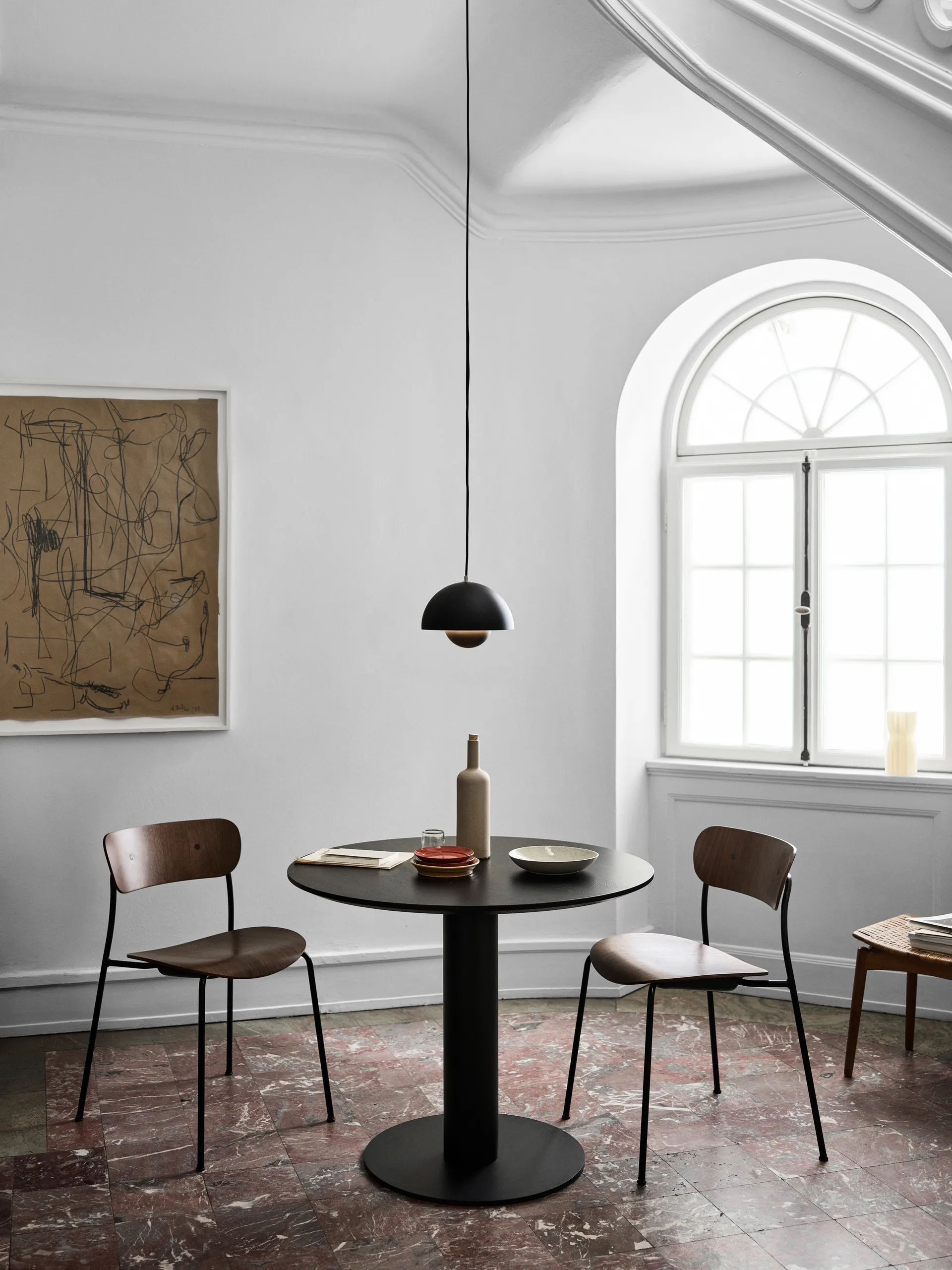 Flowerpot VP1 wisząca lampa, Czarna matowa &Tradition