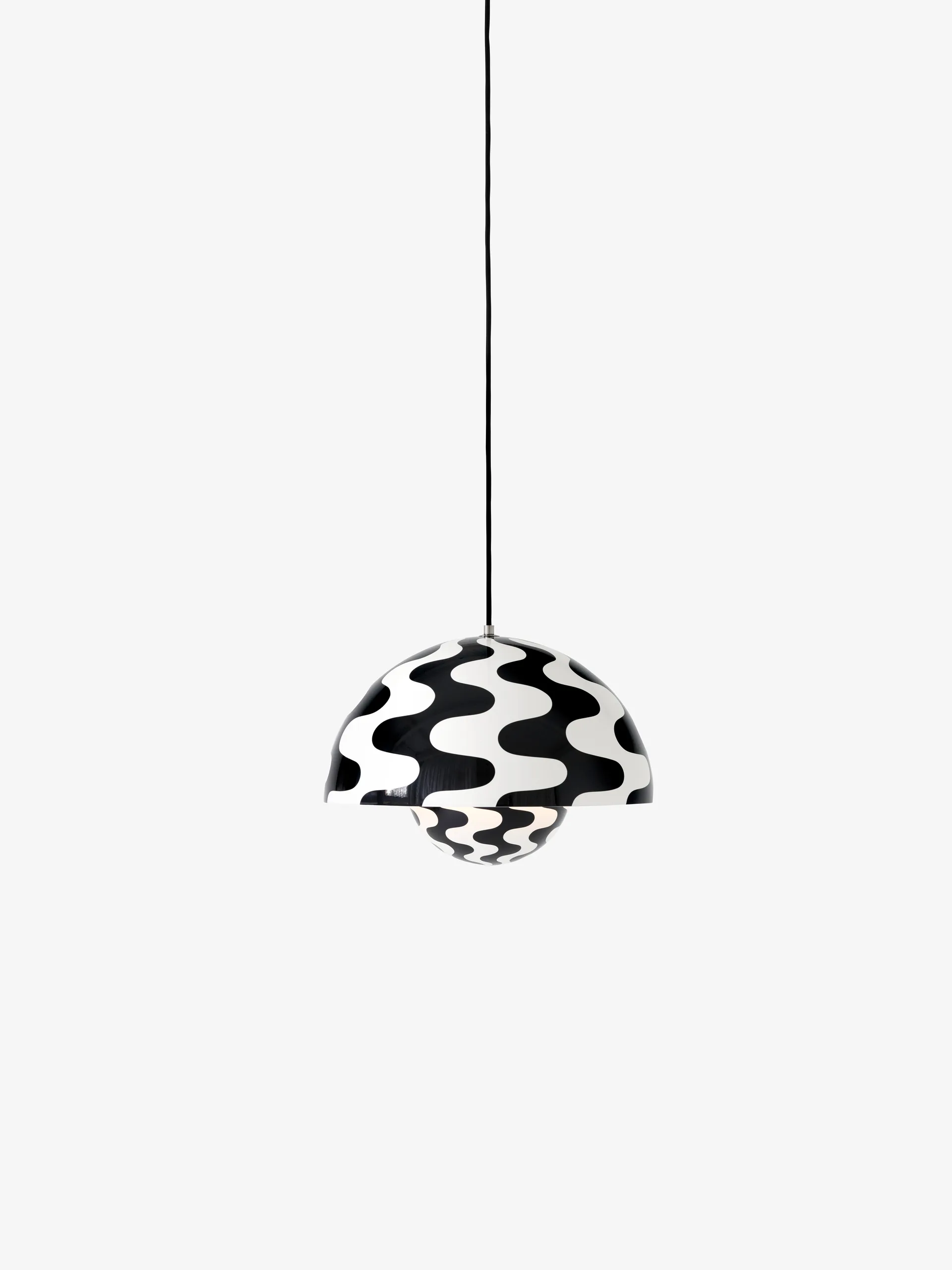 Flowerpot VP7 wisząca lampa, Black-white pattern &Tradition