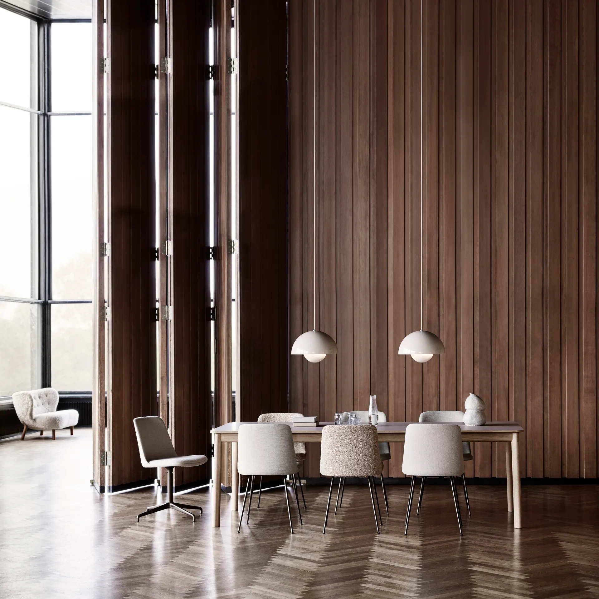 Flowerpot VP7 wisząca lampa, matowy biały &Tradition