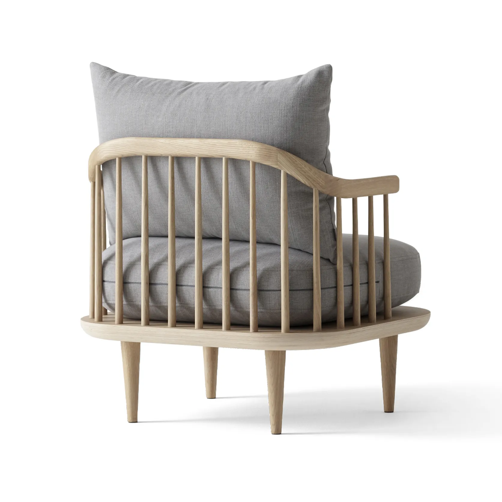 Fly Chair SC10, dąb olejowany na biało, jasnoszary &Tradition