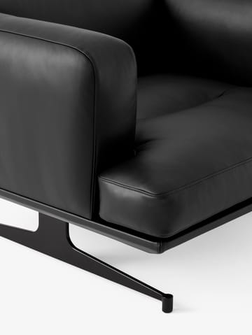 Fotel Inland AV21 - Noble skóra czarna - ciepły czarny - &Tradition