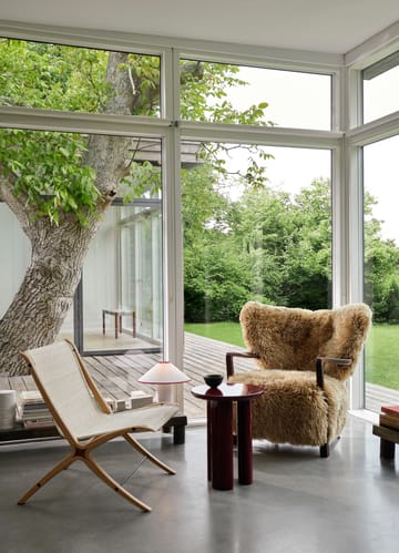 Fotel Wulff Lounge Chair ATD2 - Orzech olejowany- Sheepskin honey  - &Tradition