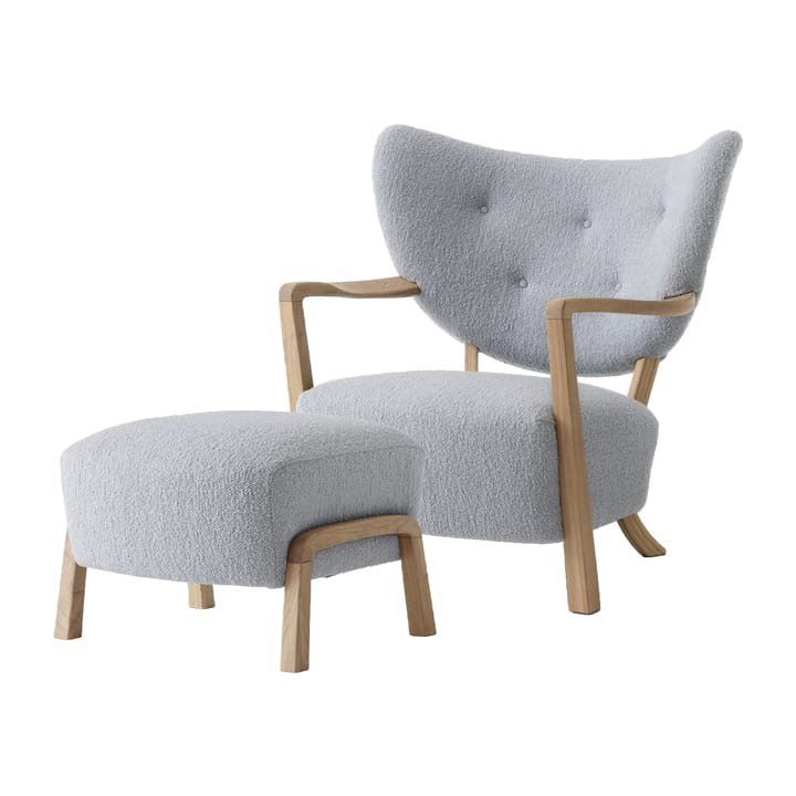 Fotel Wulff Lounge Chair ATD2 z pufą ATD3 - Dąb olejowany-Karandash - &Tradition