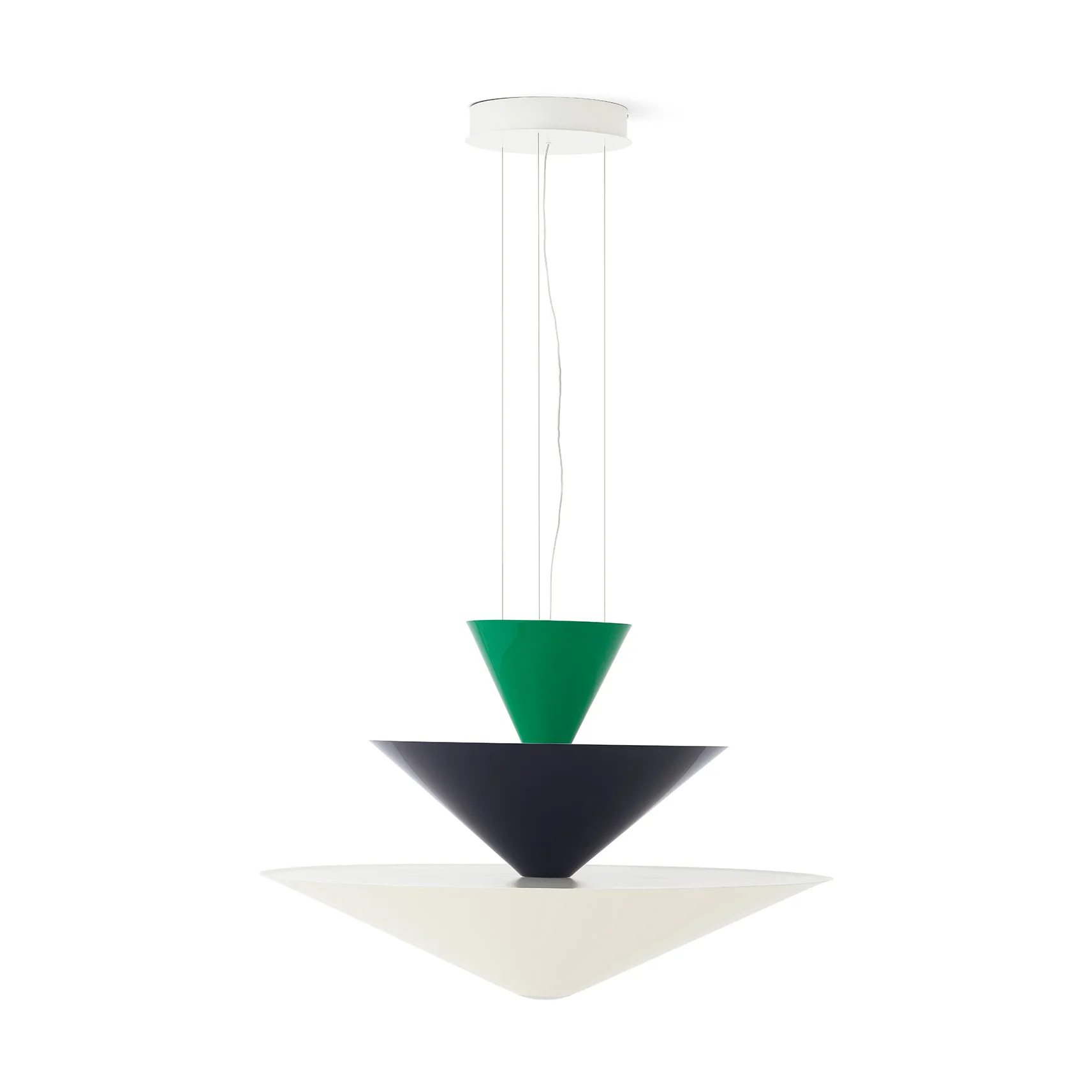 Gio LN15 wisząca lampa Ø92 cm, Signal green-deep blue-ecru &Tradition