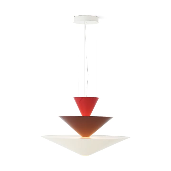 Gio LN15 wisząca lampa Ø92 cm, Vermilion red-d. burgundy-ecru &Tradition