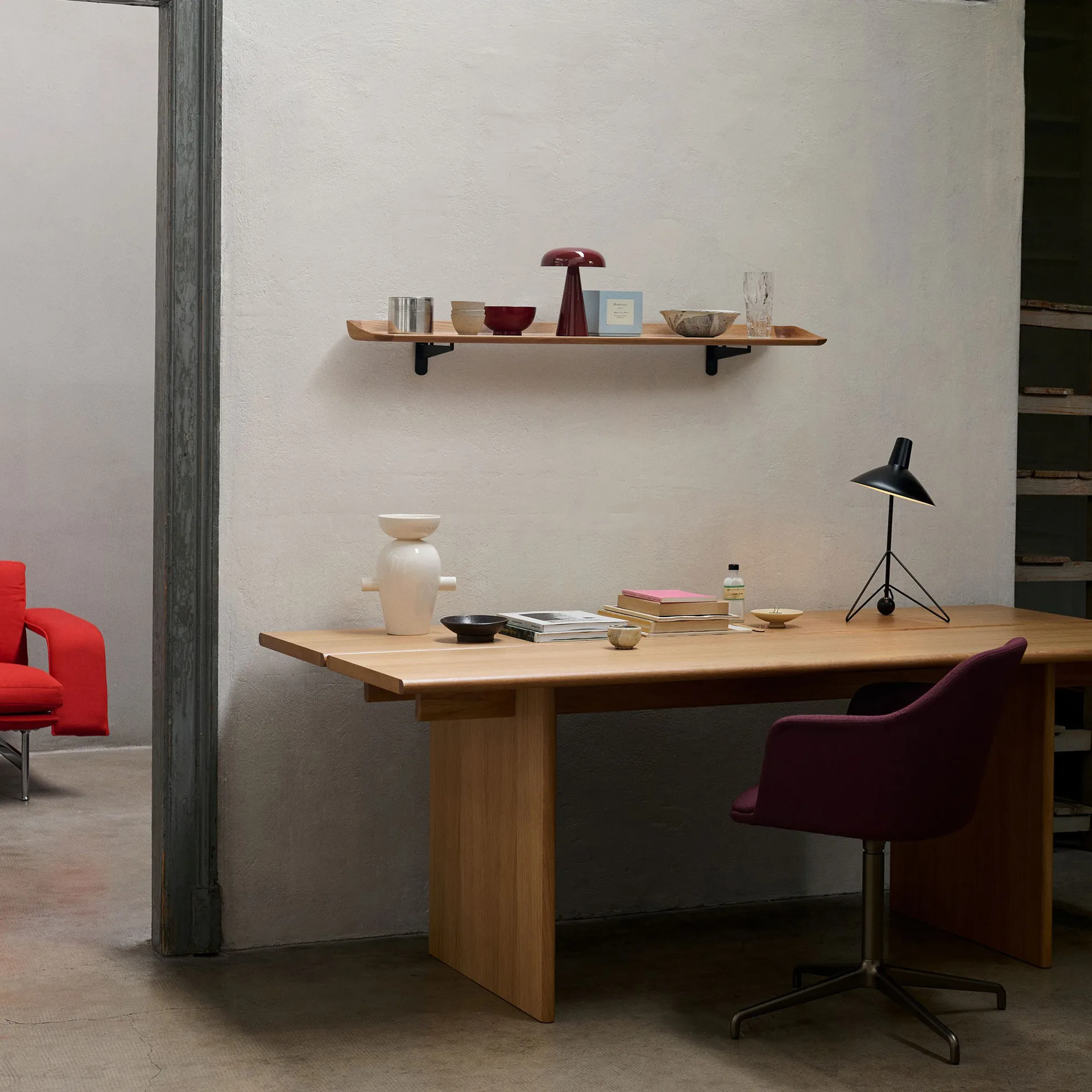 Guild HM15 półka 120 cm, Solid lacquered oak &Tradition