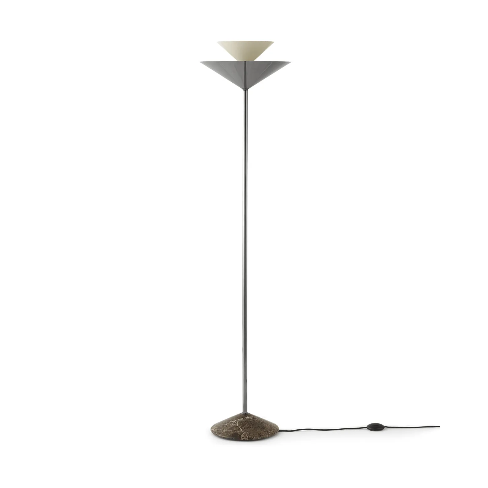 Lampa podłogowa Gio LN 28, Ciemny chrom, marmur &Tradition