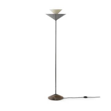 Lampa podłogowa Gio LN 28 - Ciemny chrom, marmur - &Tradition