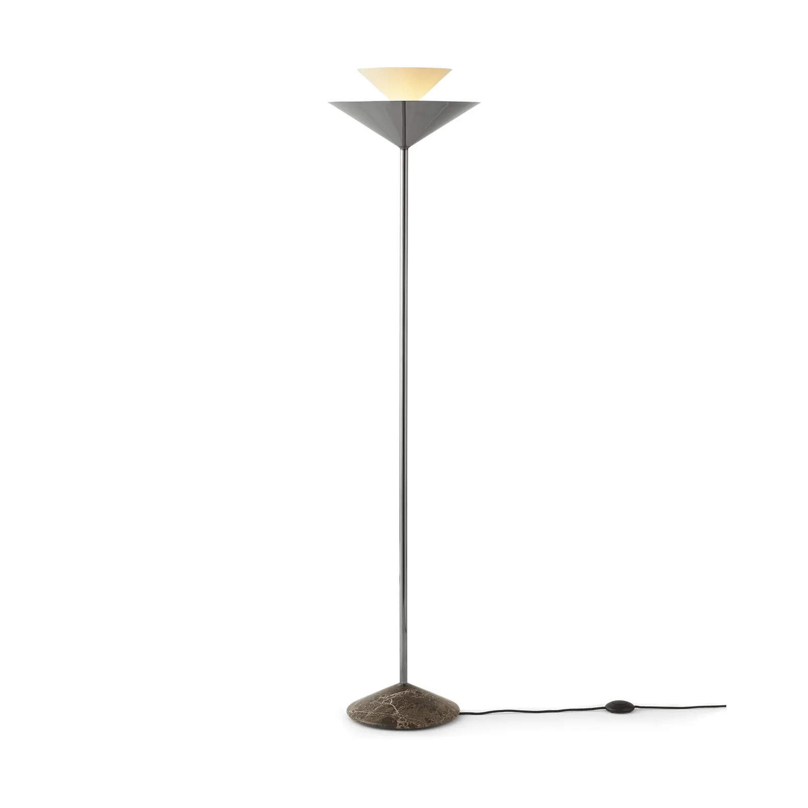 Lampa podłogowa Gio LN 28, Ciemny chrom, marmur &Tradition