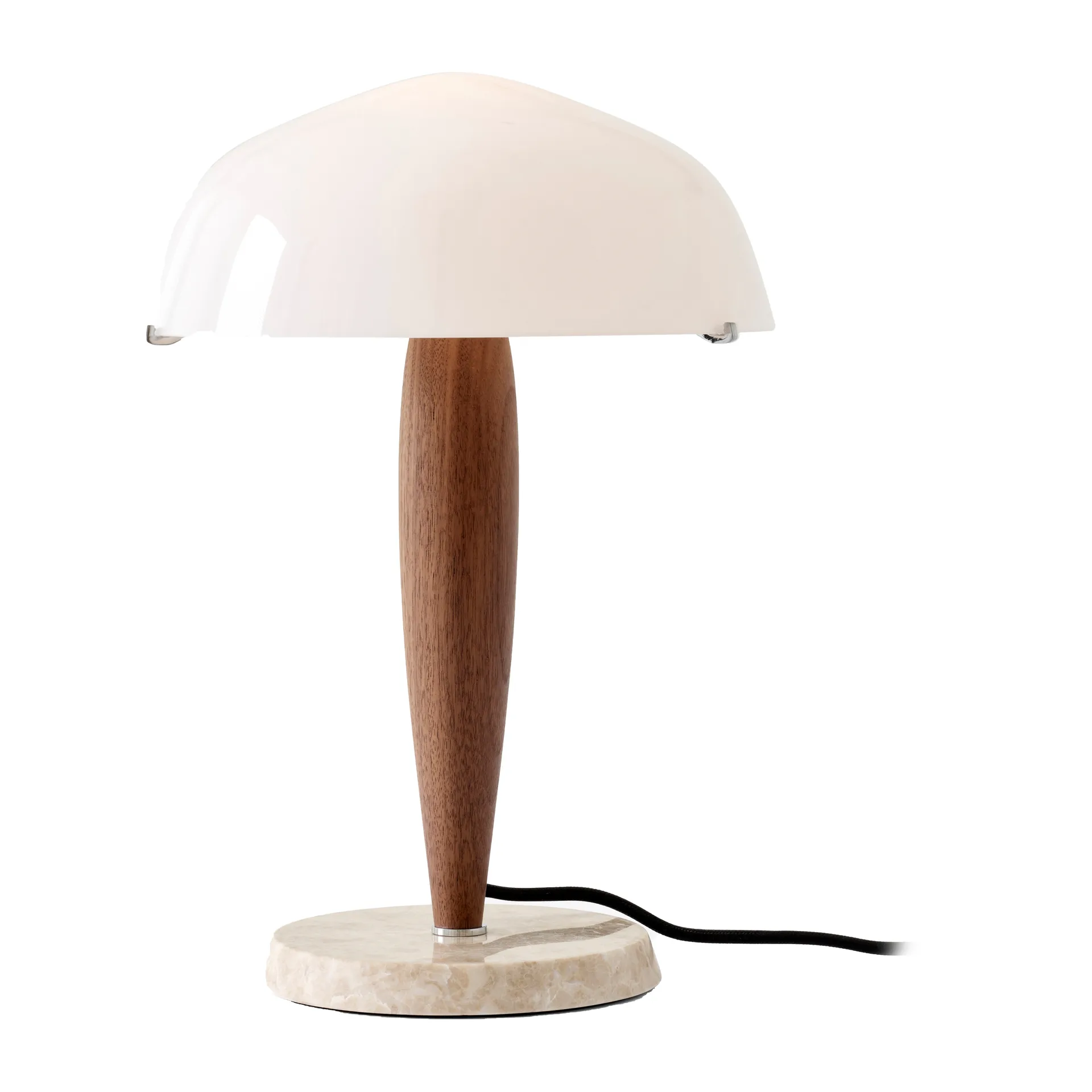 Lampa stołowa Herman SHY3, walnut & cream marble, textilsladd &Tradition