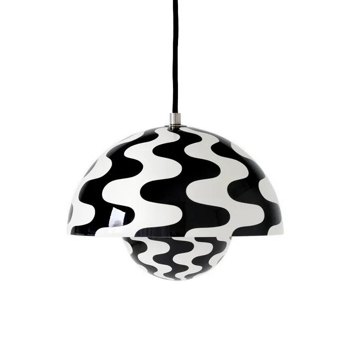 Lampa wisząca Flowerpot VP1 - Black-white pattern (czarnobiała) - &Tradition