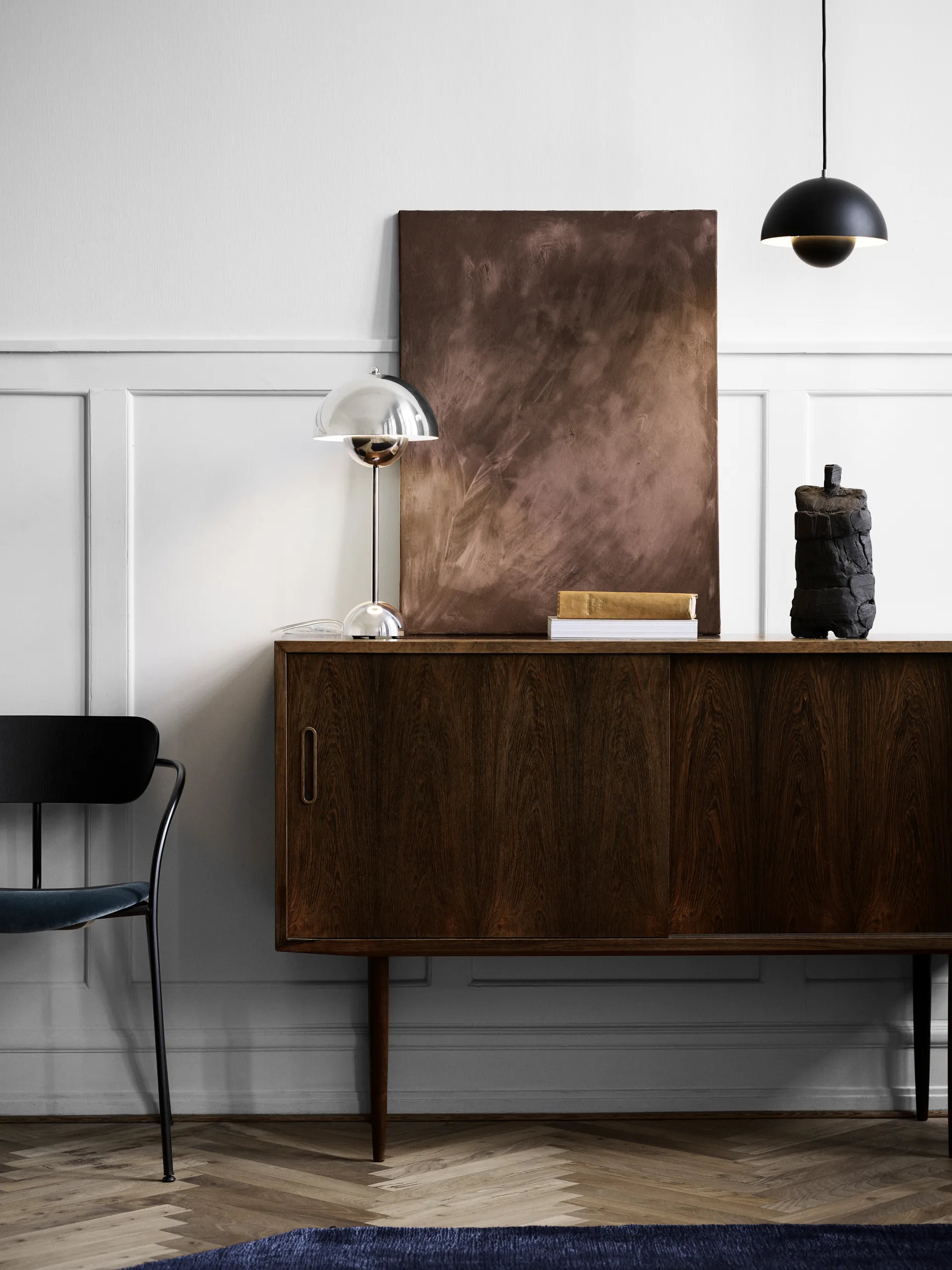 Lampa wisząca Flowerpot VP1, Czarna matowa &Tradition