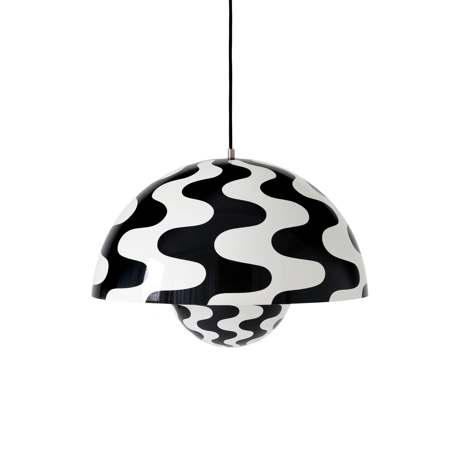 Lampa wisząca Flowerpot VP2, duża, Black-white pattern &Tradition