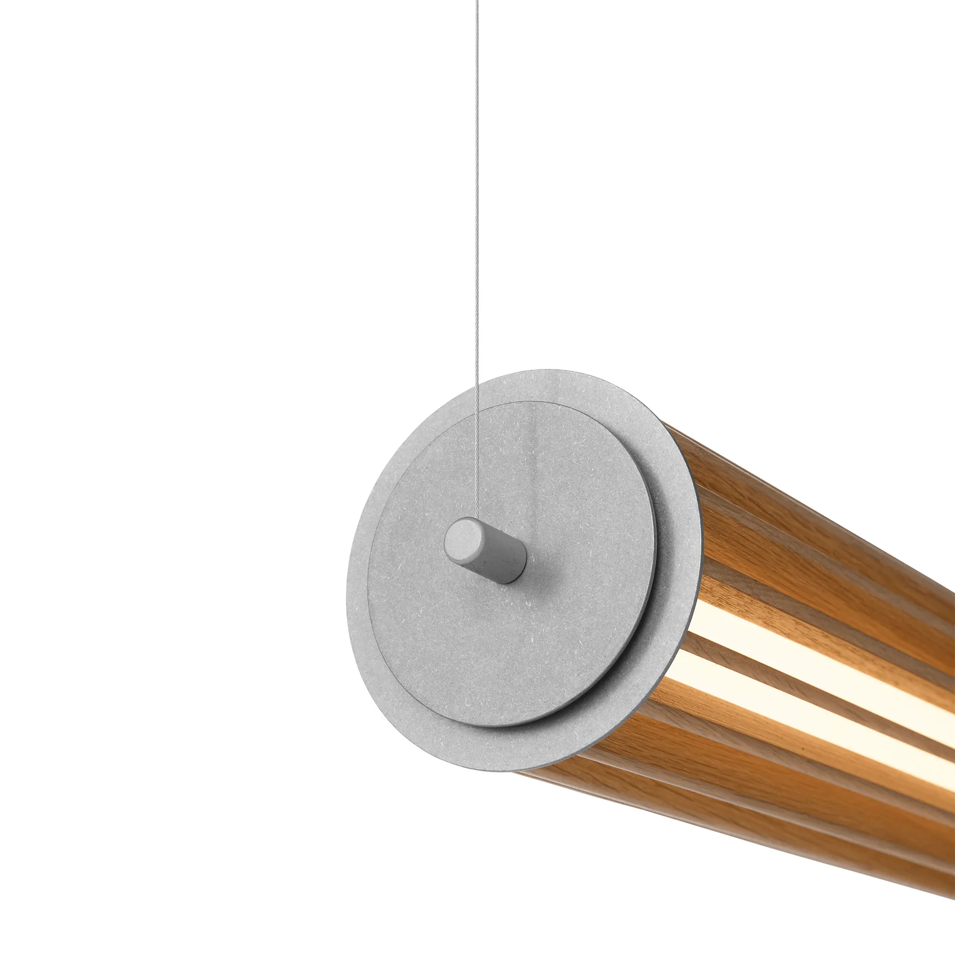 Lampa wisząca Numbra TY1, Lakierowany dąb-bębnowane aluminium &Tradition