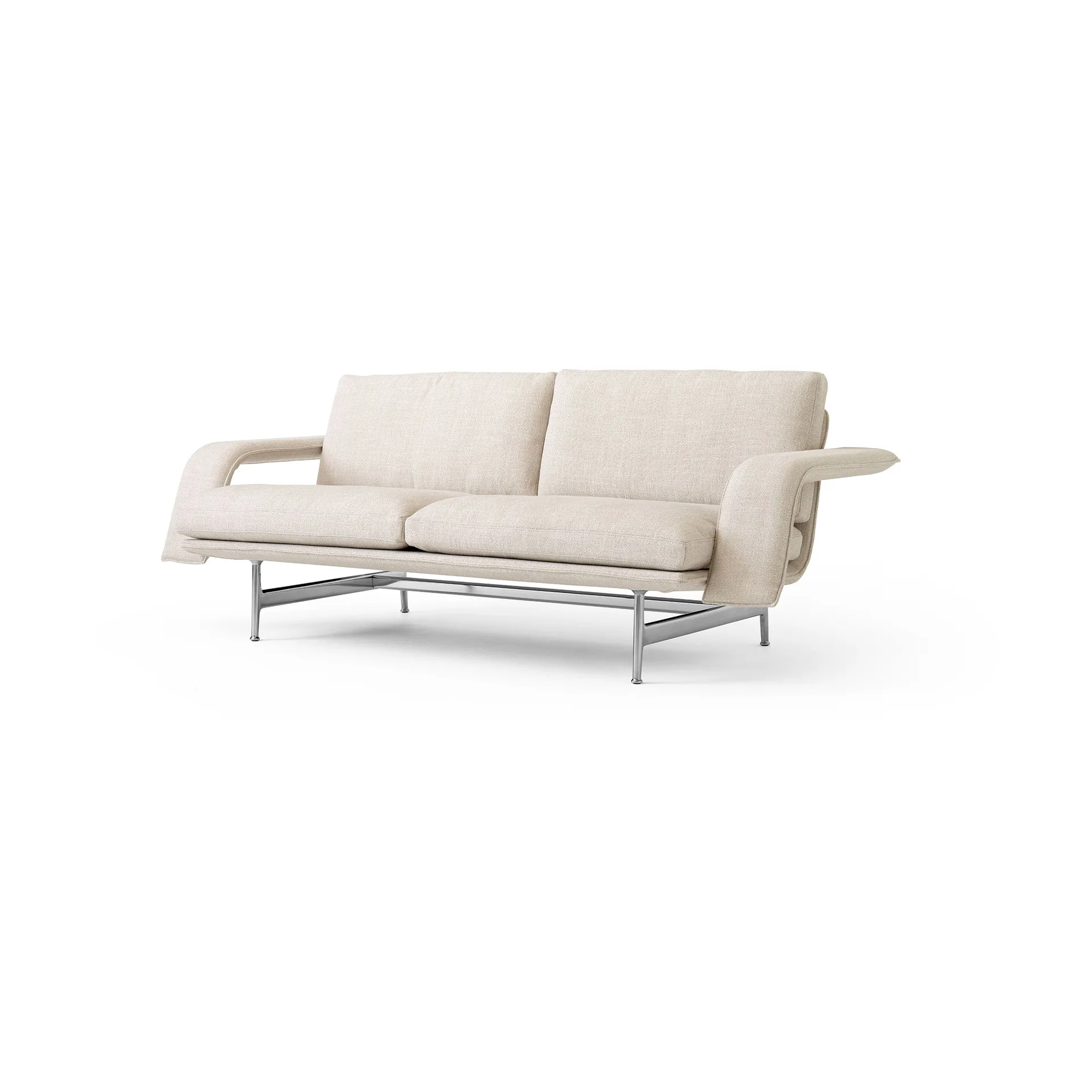 Meantime AV30 sofa 2-osobowa, Pol. aluminium-Ecriture 0210 &Tradition