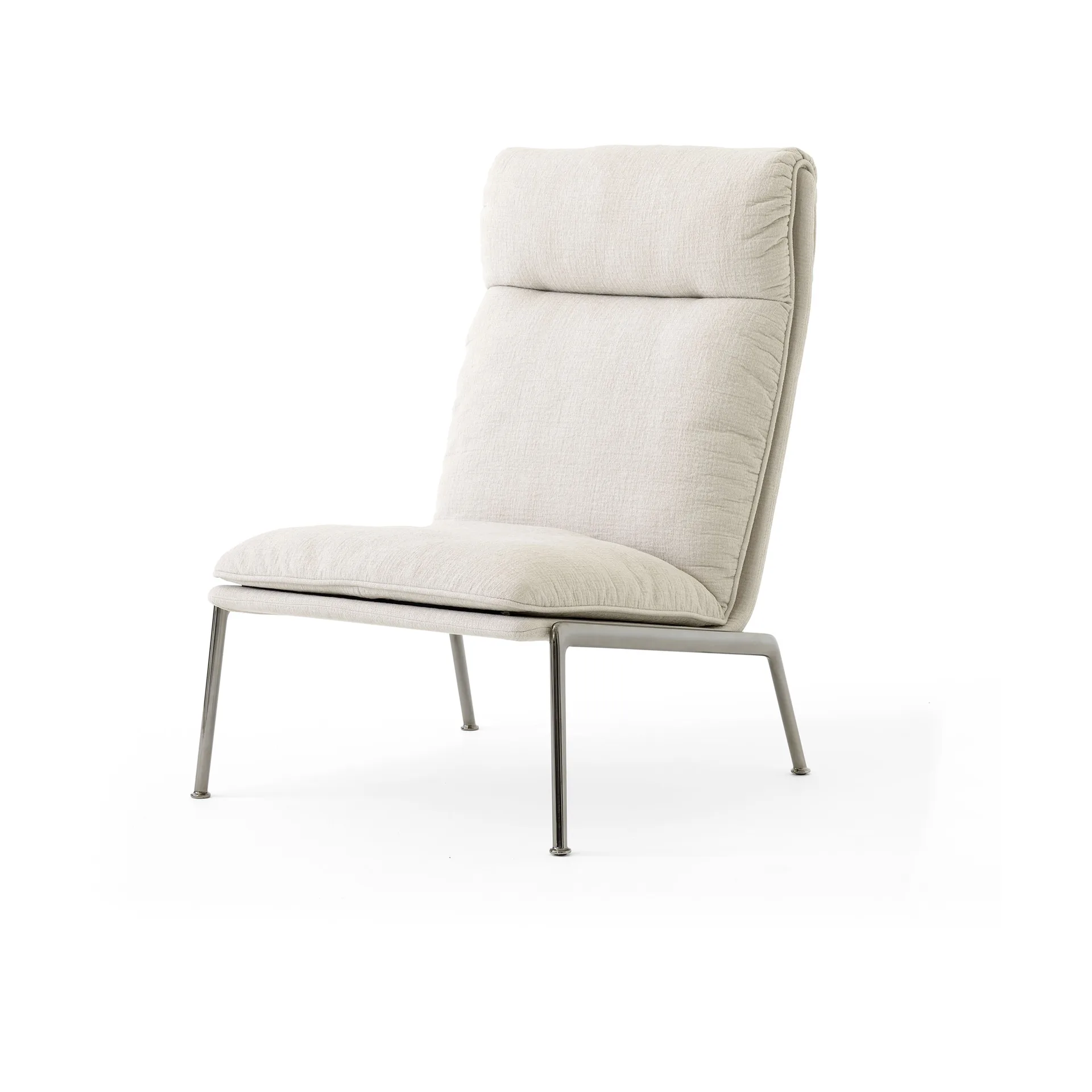 Muno LN16 High back fotel lounge, Dark chrome-Cifrado 0221 &Tradition