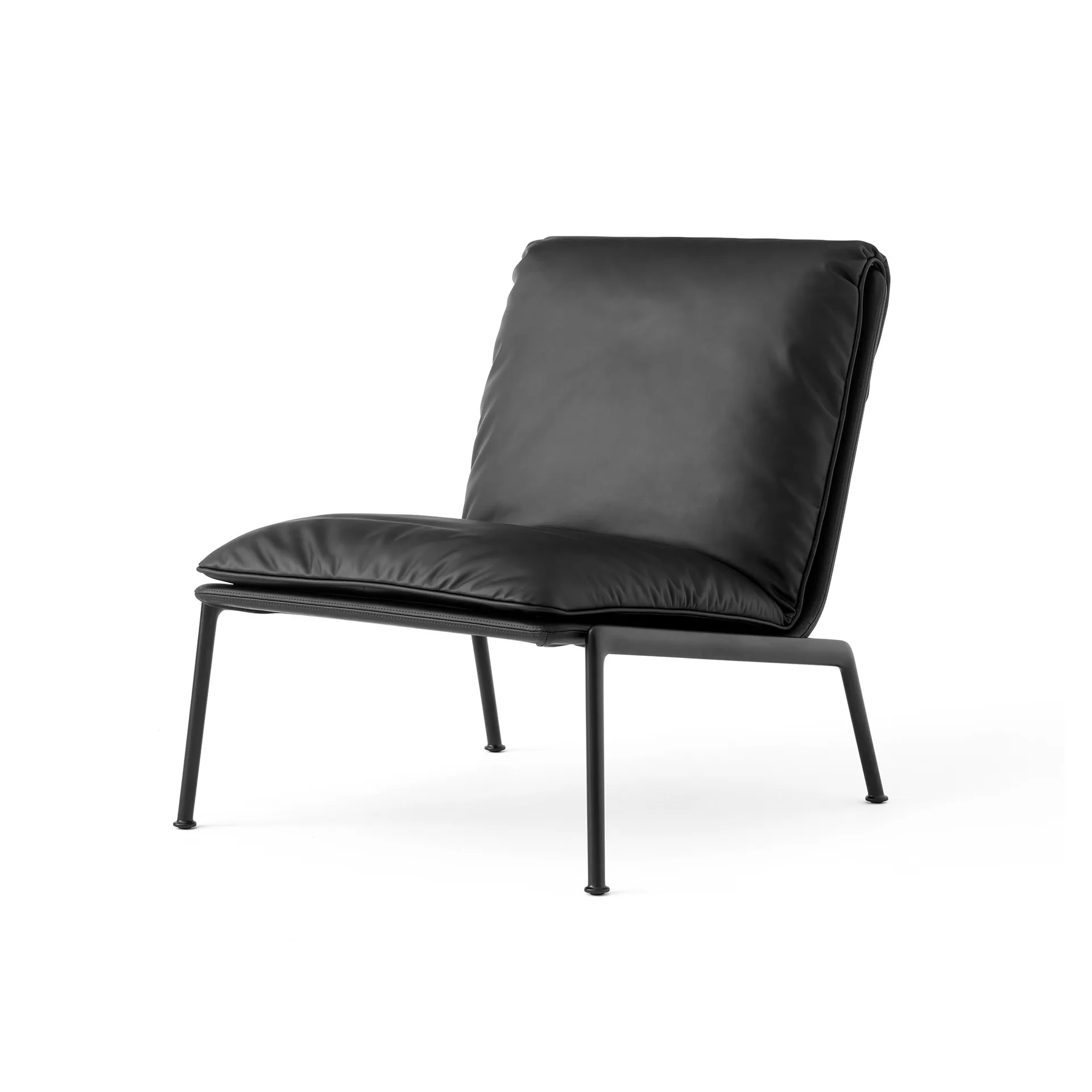 Muno LN18 fotel lounge, Warm black-Noble leather Black &Tradition