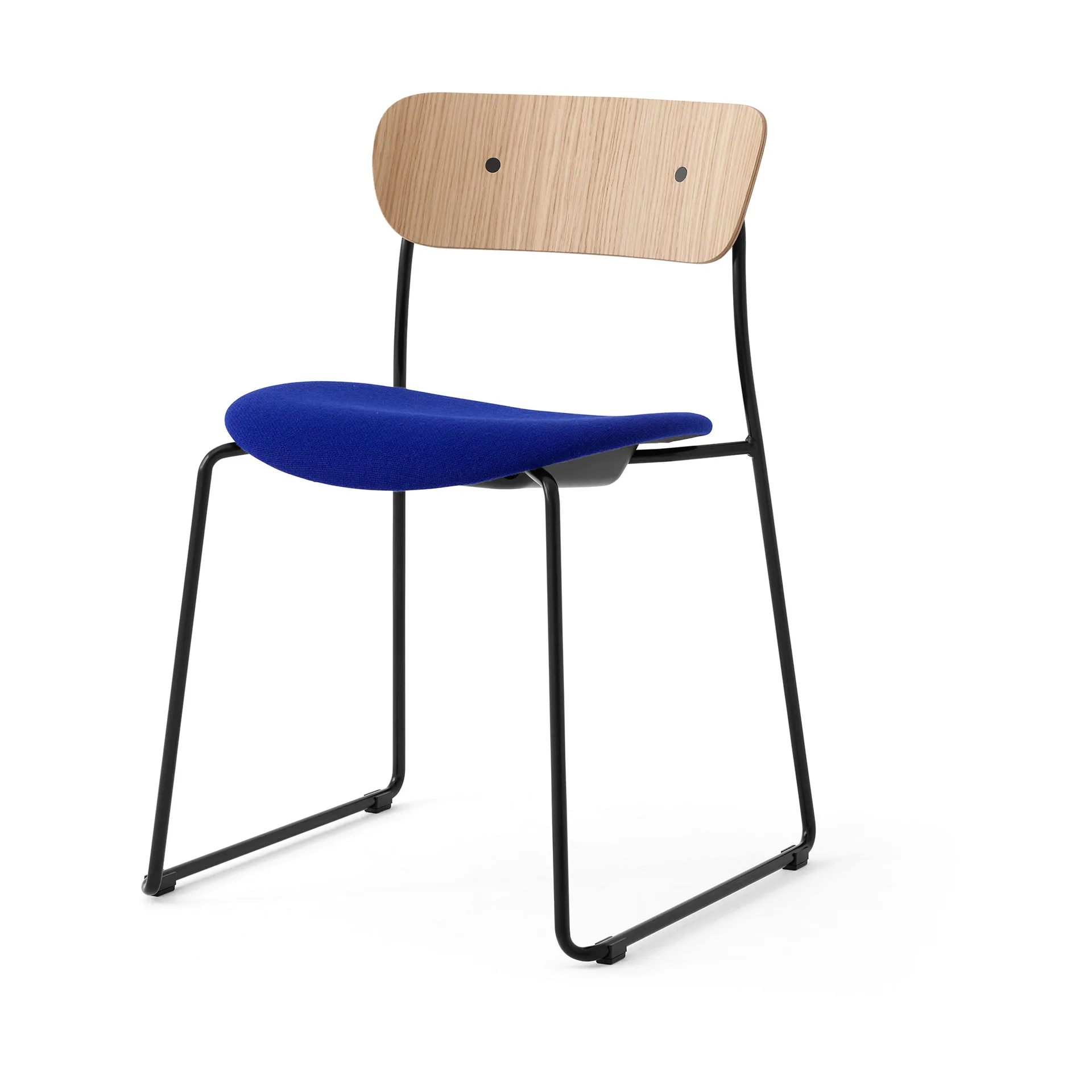 Pavilion AV52 krzesło z tapicerowanym siedziskiem, Black-Hallingdal 0753 &Tradition