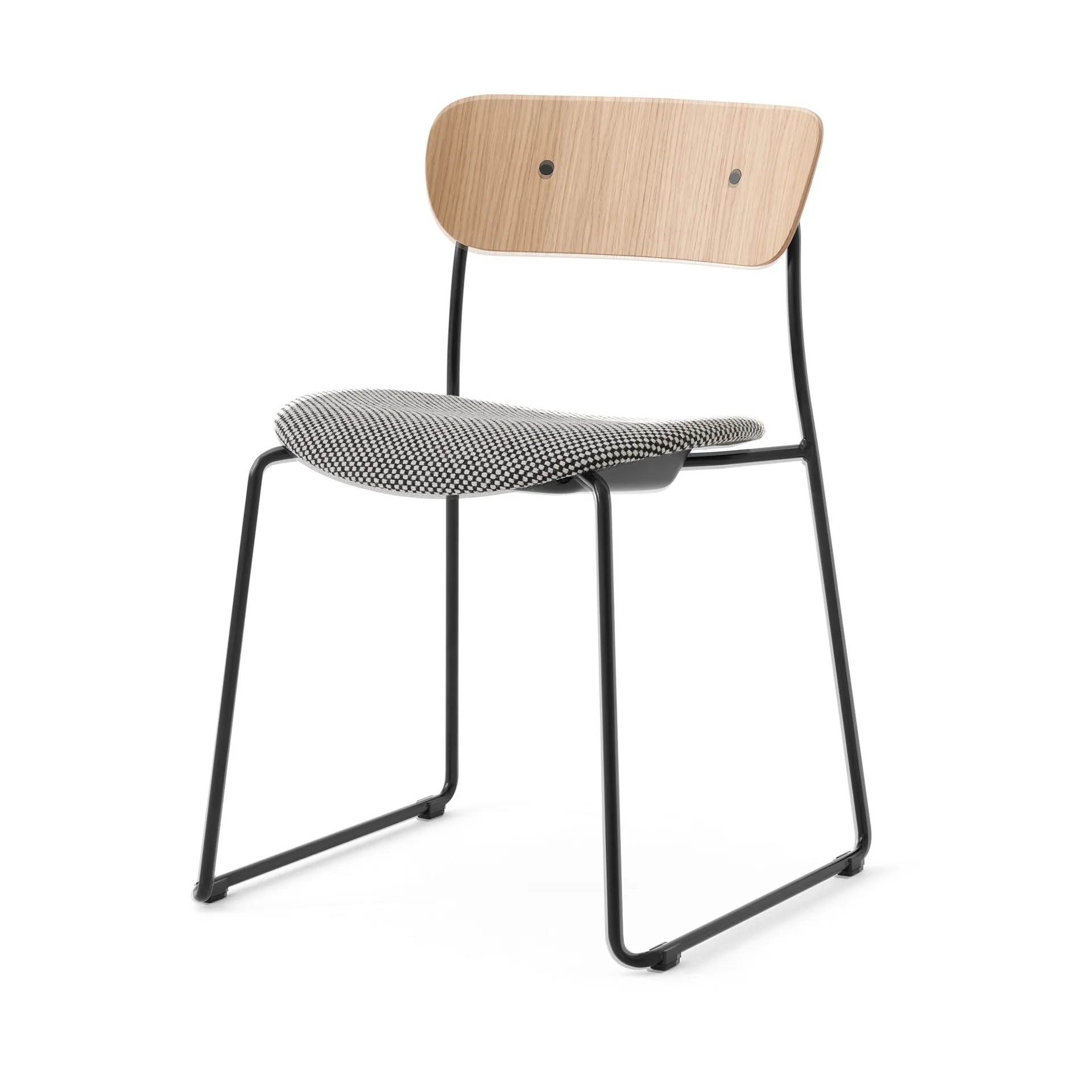 Pavilion AV52 krzesło z tapicerowanym siedziskiem, Black-Sisu 0165 &Tradition