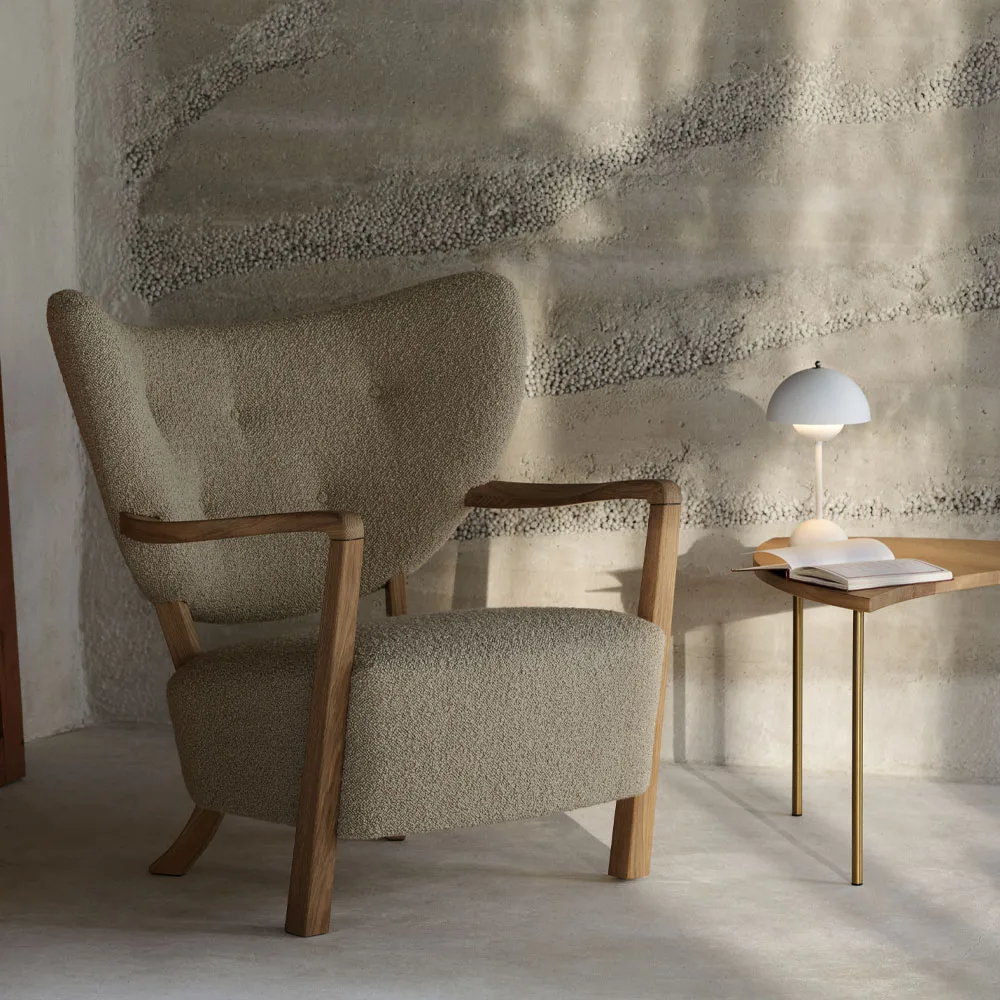 Przenośna lampa stołowa Flowerpot VP9, Biała matowa &Tradition