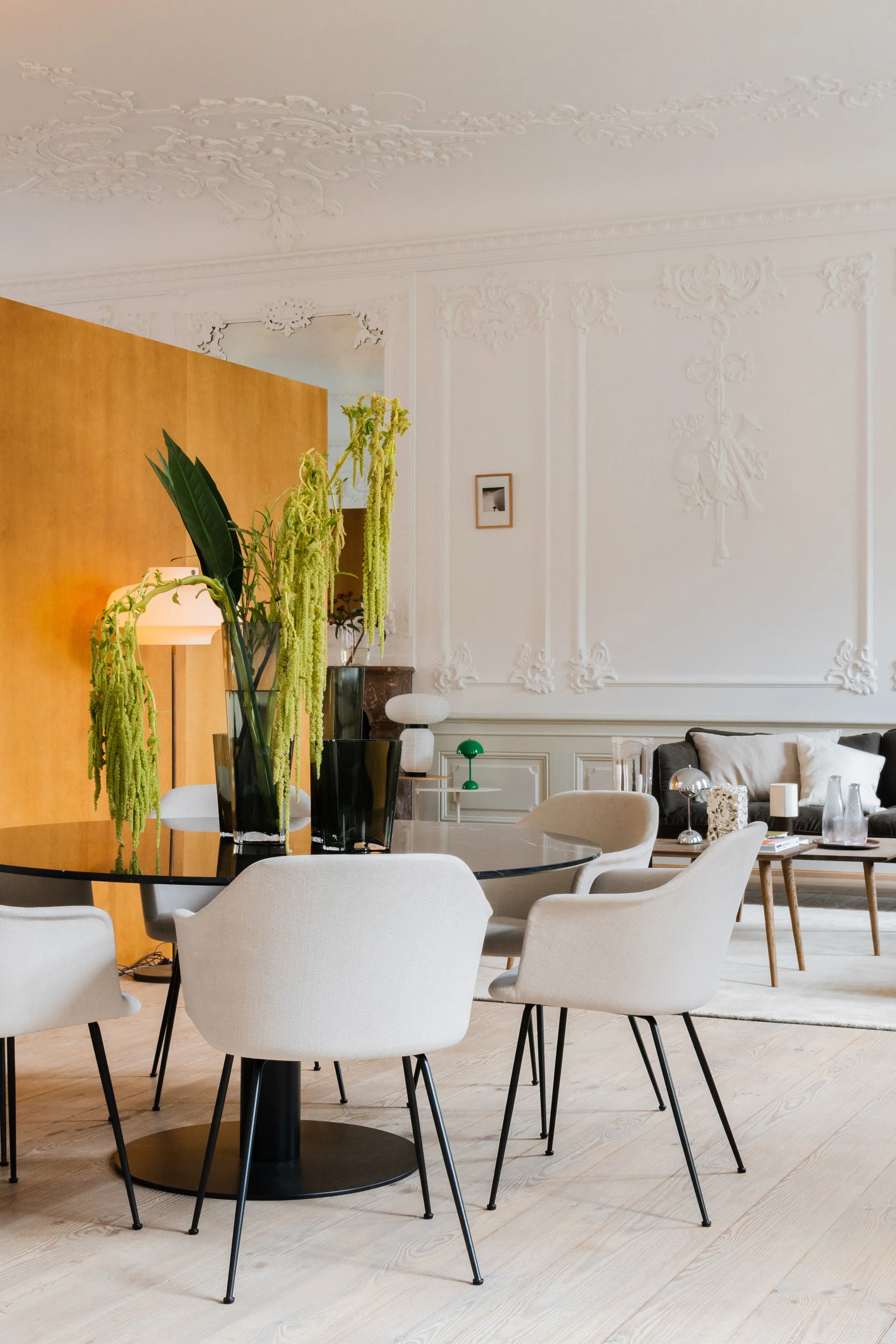 Przenośna lampa stołowa Flowerpot VP9, Chrome &Tradition