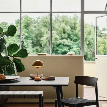 Przenośna lampa stołowa Flowerpot VP9 - Mustard - &Tradition