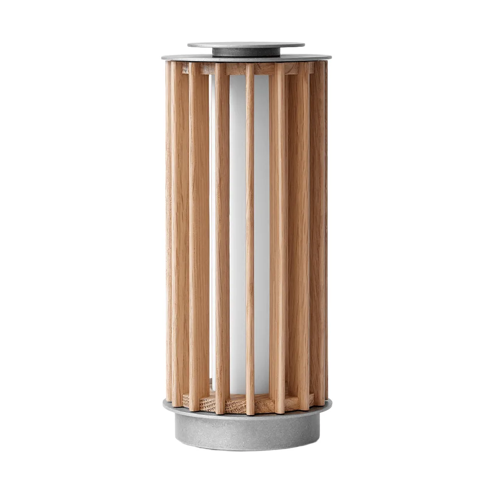 Przenośna lampa stołowa Numbra TY3, Lakierowany dąb-bębnowane aluminium &Tradition