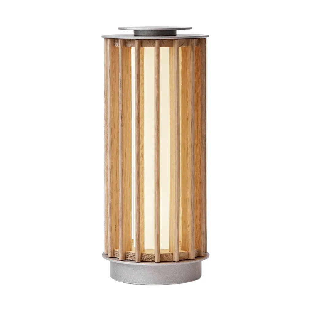 Przenośna lampa stołowa Numbra TY3, Lakierowany dąb-bębnowane aluminium &Tradition