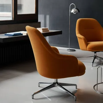 Rely HW139 lounge chair - Gentle 0433 – aluminium - &Tradition