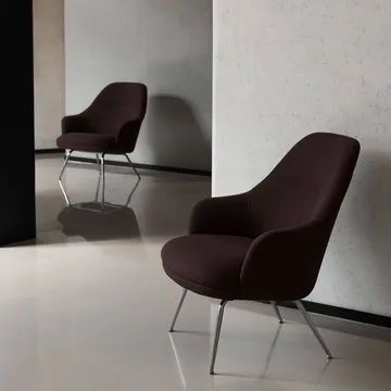 Rely HW139 lounge chair - Saxion 0397-chrom - &Tradition