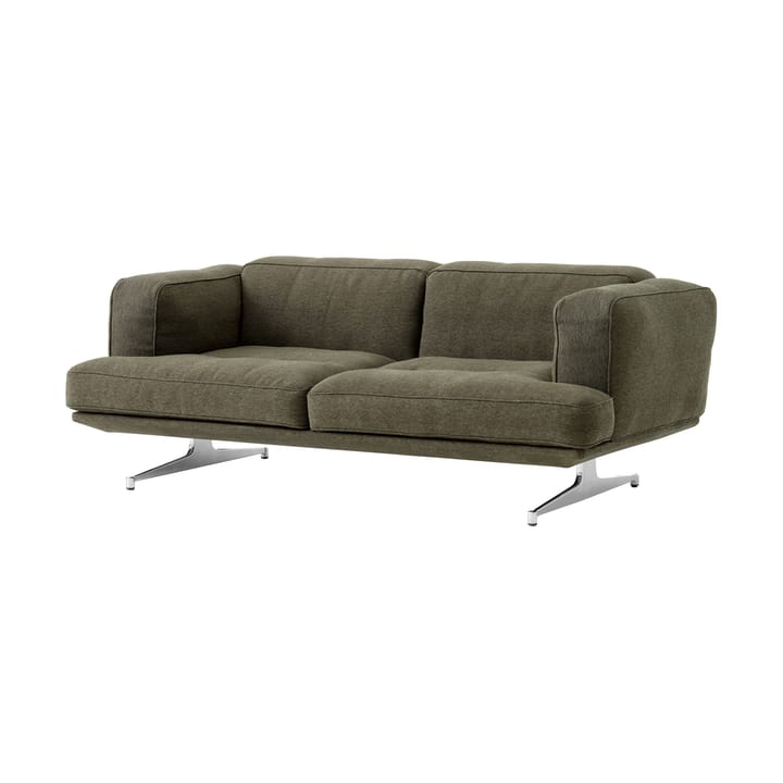 Sofa dwuosobowa Inland AV22 - Glina 0014-polerowany aluminium - &Tradition