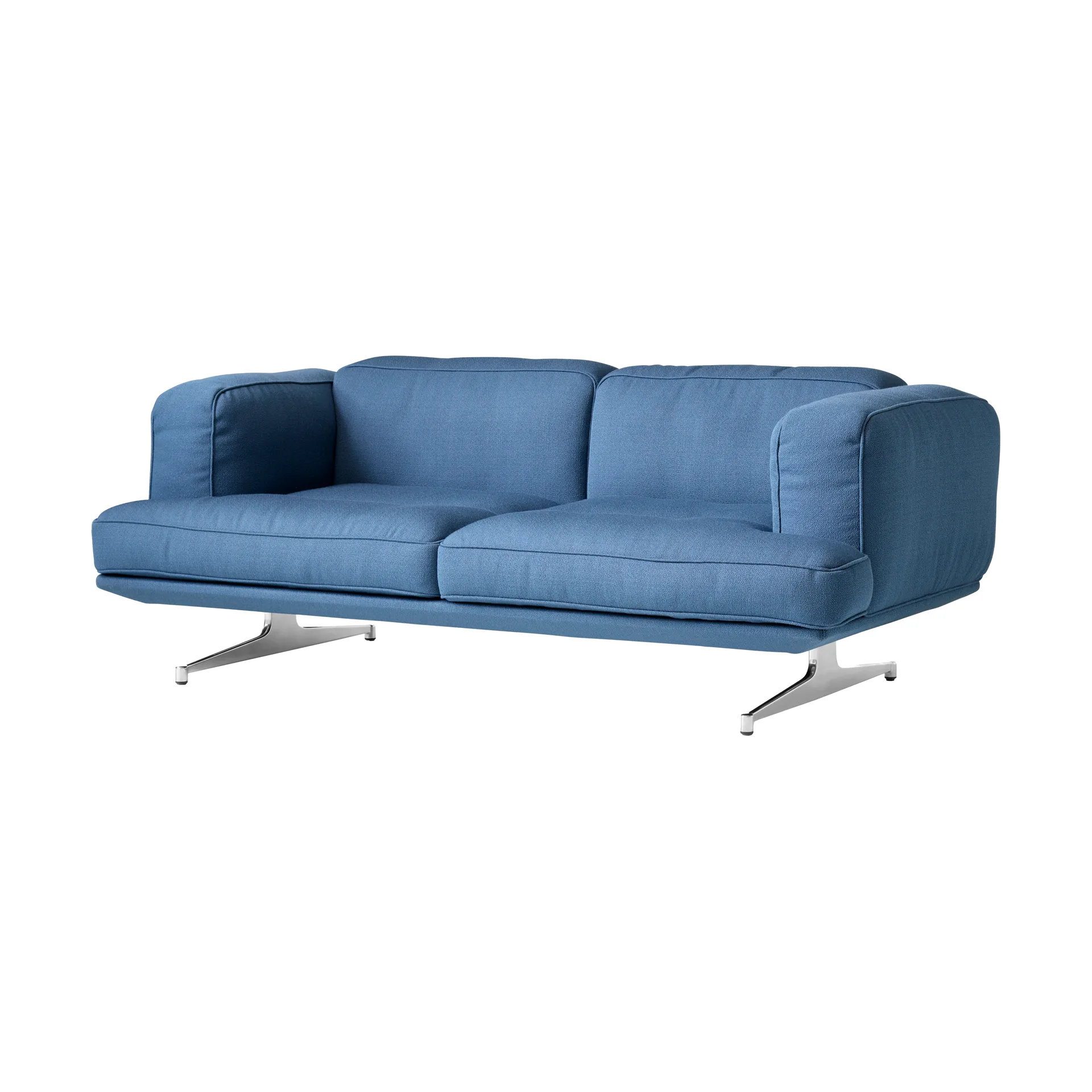Sofa dwuosobowa Inland AV22, Vidar 733 - polerowany aluminium &Tradition
