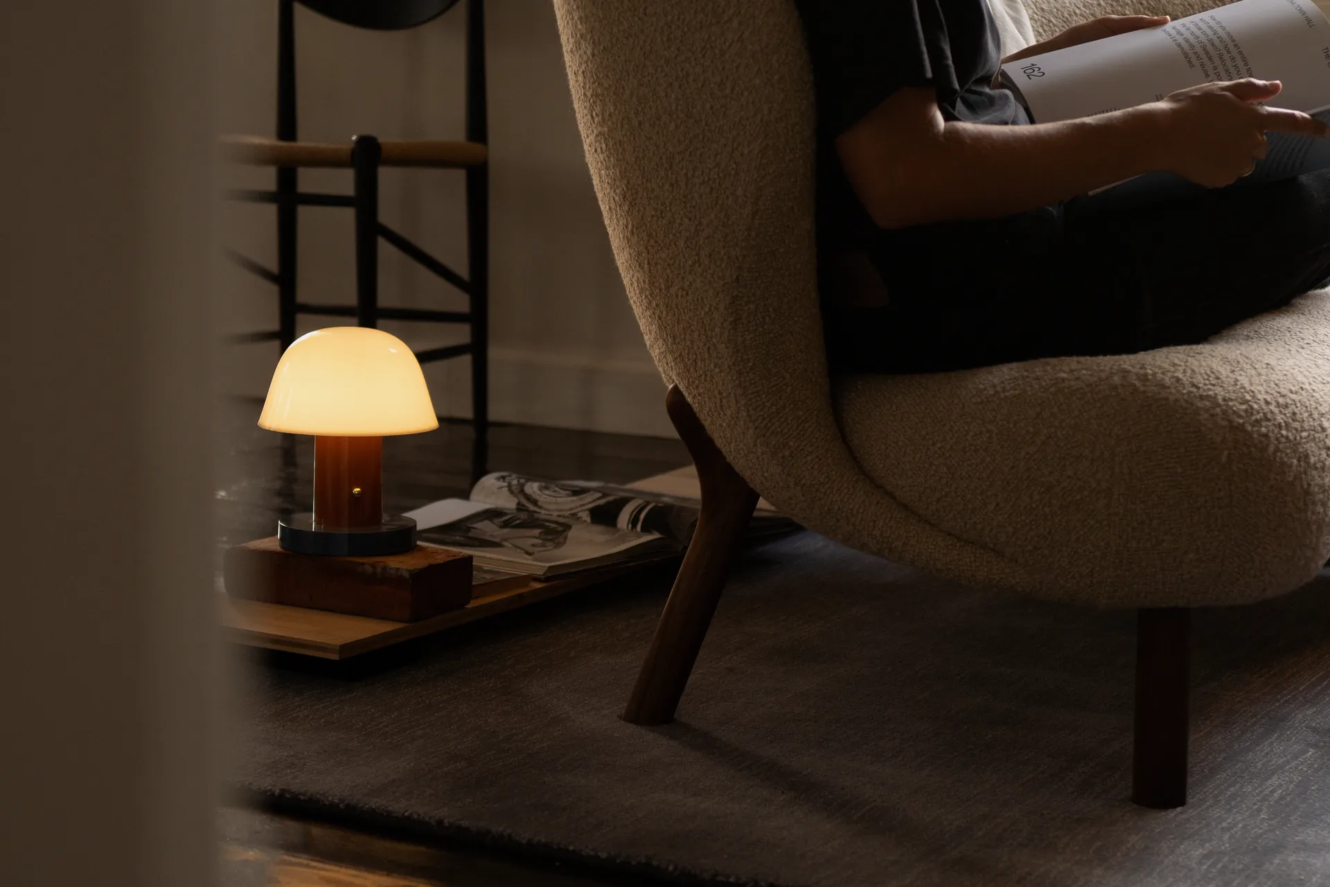 Sofa Little Petra VB2, Dąb olejowany na biało-Moonlight &Tradition