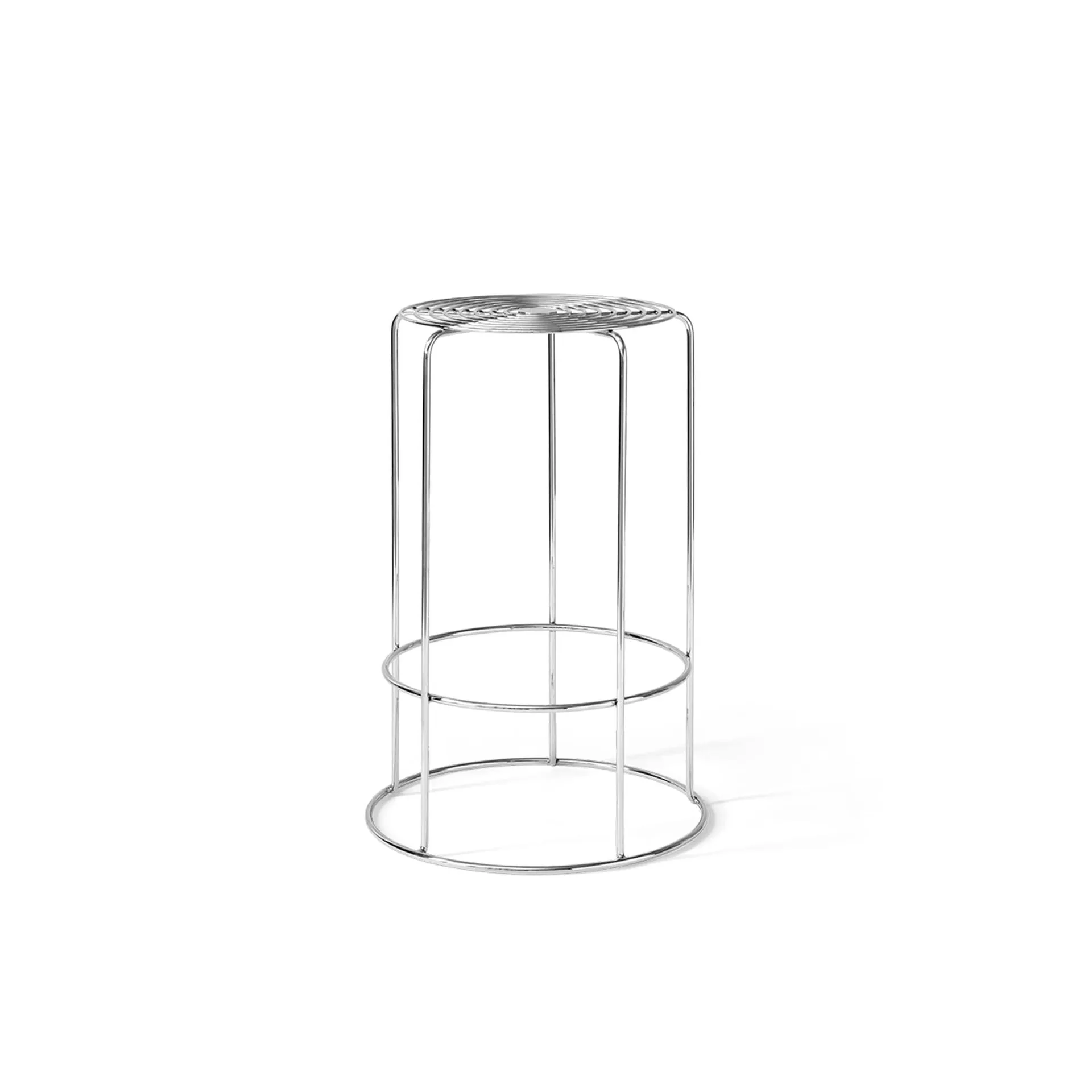 Stołek barowy Wire VP15, Stal nierdzewna, 65 cm &Tradition