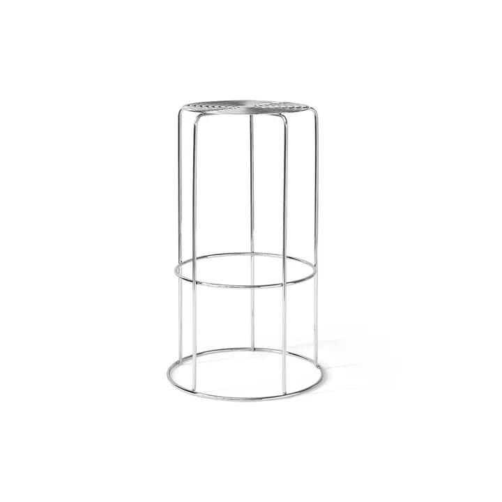 Stołek barowy Wire VP16 - Stal nierdzewna, 75 cm - &Tradition