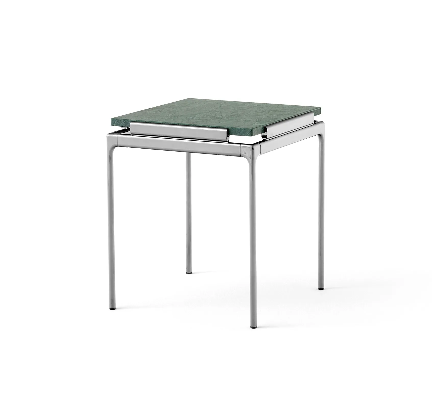 Stolik boczny Sett LN11, Verde guatemala-dark chrome &Tradition