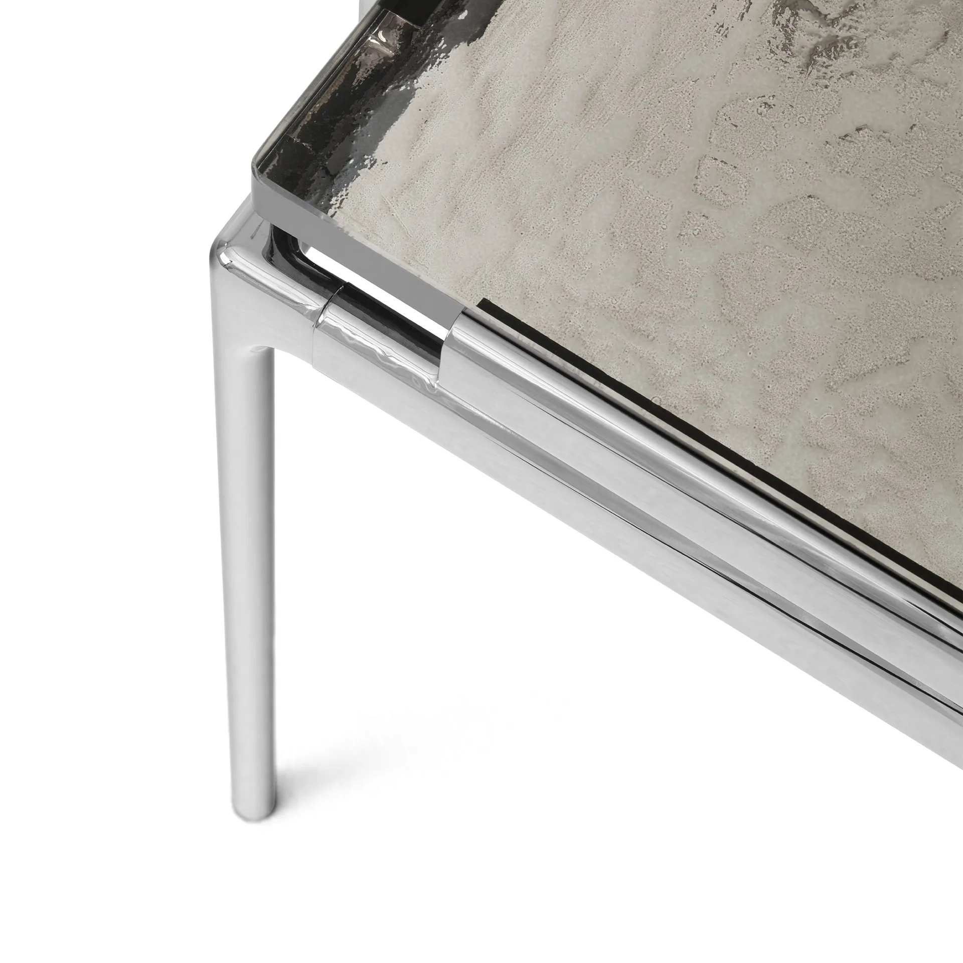 Stolik kawowy Sett LN12, Smoked cast glass-dark chrome &Tradition