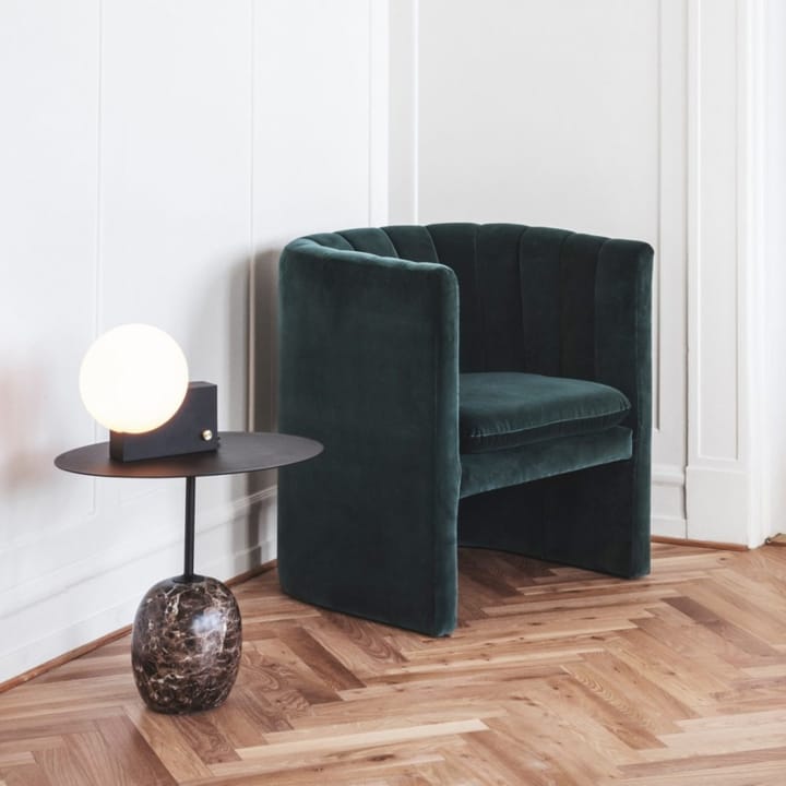 Stolik Lato LN9, biały, crema diva marmur &Tradition
