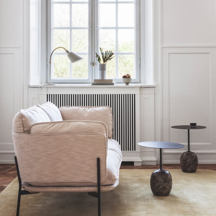 Stolik Lato LN9, biały, crema diva marmur &Tradition