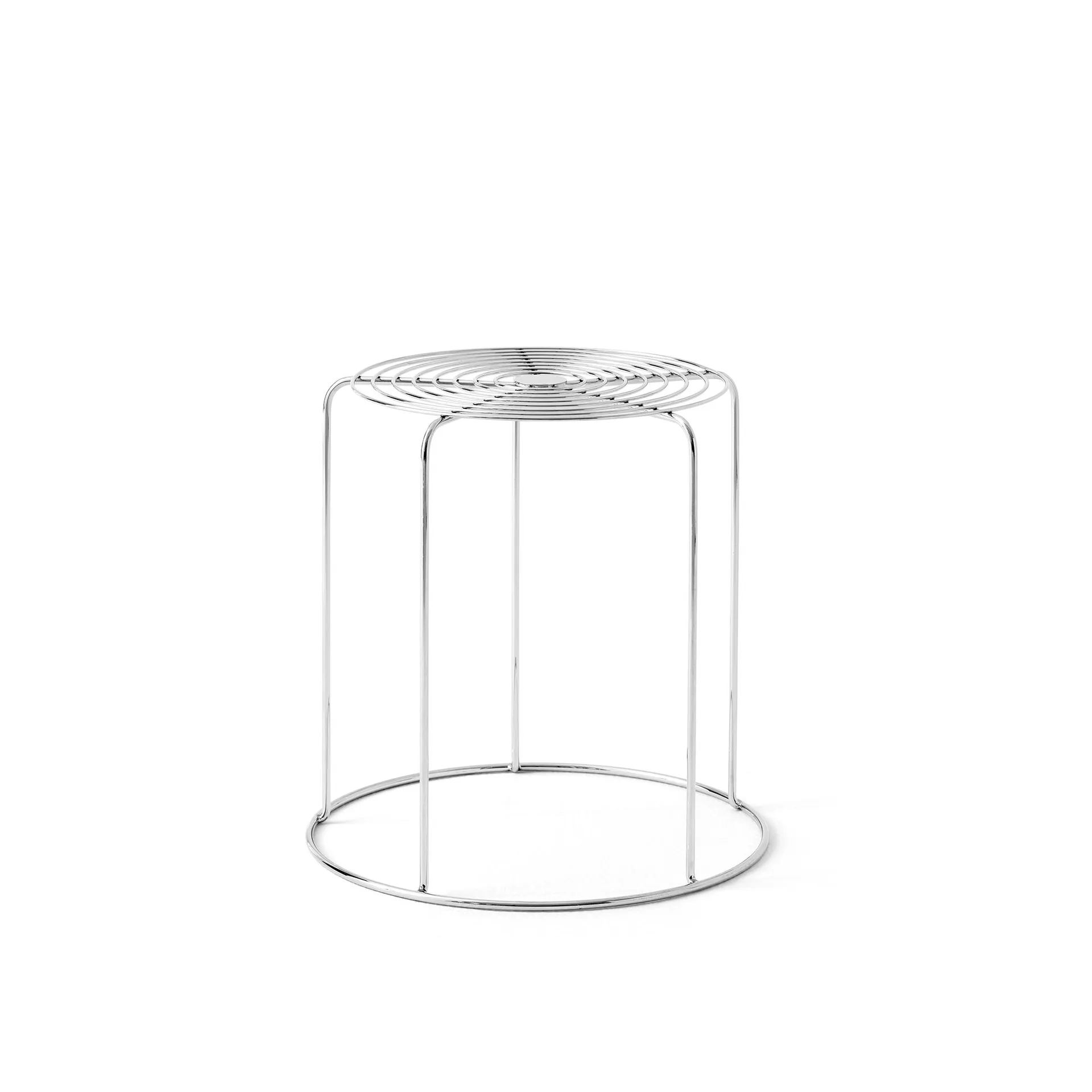 Taboret okrągły Wire VP11, Stainless steel, Ø44x42 cm &Tradition