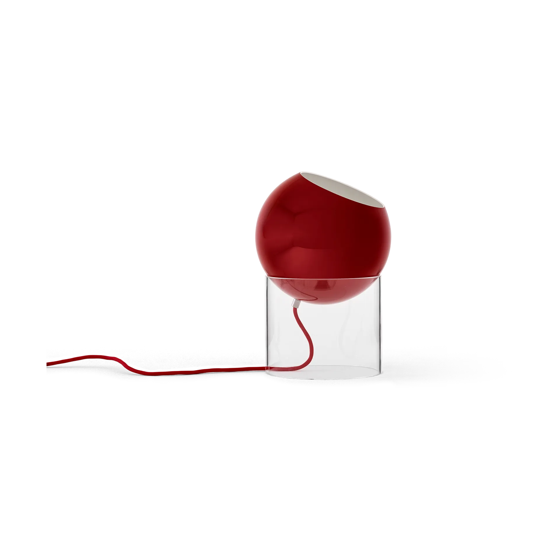 Topan VP13 lampa stołowa 31,5 cm, Clear-vermilion red &Tradition