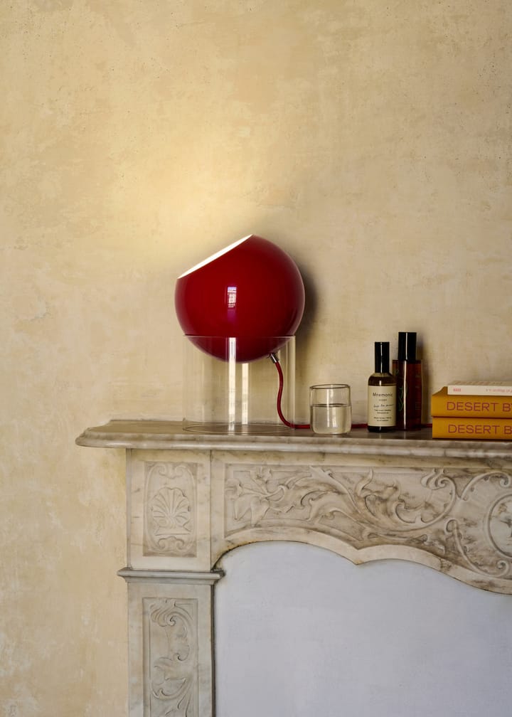 Topan VP13 lampa stołowa 31,5 cm, Clear-vermilion red &Tradition