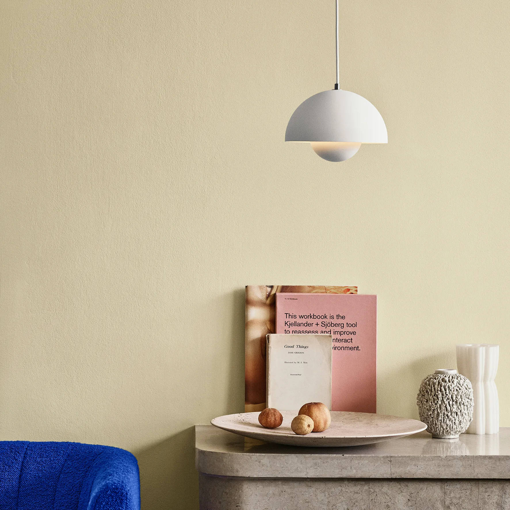 Travertine talerz, imitacja marmuru SC55, Ø50 cm &Tradition