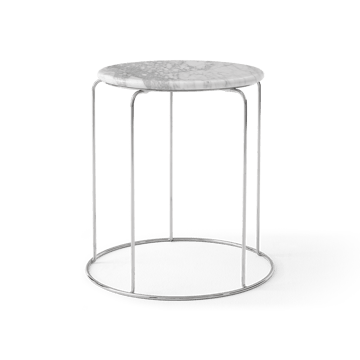 Wire Stool VP11 płyta górna Ø38 cm - Marmur Bianco Carrara - &Tradition